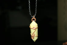 Load image into Gallery viewer, Polished Leopard Stone Copper Artwork Necklace