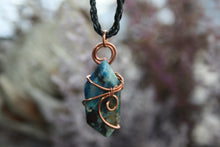 Load image into Gallery viewer, Shattukite Copper Wire-Wrapped Necklace