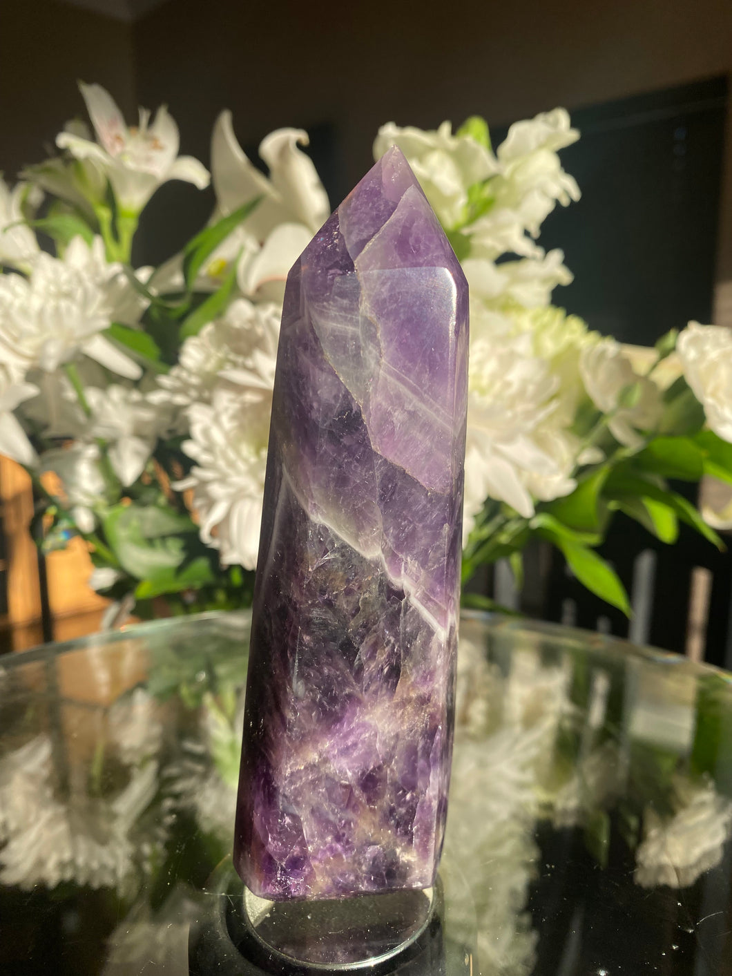 Polished Amethyst Chevron Freeform