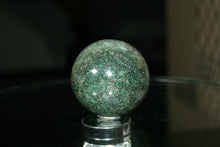 Load image into Gallery viewer, Polished Green Fuchsite Sphere with Pyrite Flecks
