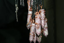 Load image into Gallery viewer, Lepidolite Copper Wire-Wrapped Necklace
