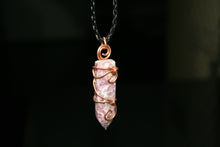 Load image into Gallery viewer, Lepidolite Copper Wire-Wrapped Necklace
