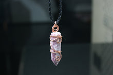 Load image into Gallery viewer, Lepidolite Copper Wire-Wrapped Necklace
