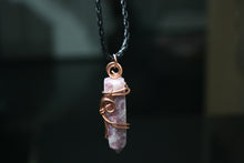 Load image into Gallery viewer, Lepidolite Copper Wire-Wrapped Necklace
