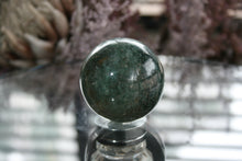 Load image into Gallery viewer, Polished Green Fuchsite Sphere with Pyrite Flecks
