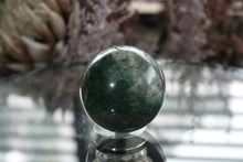 Load image into Gallery viewer, Polished Green Fuchsite Sphere with Pyrite Flecks
