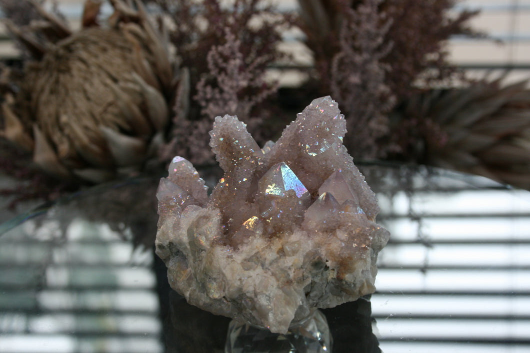 Natural Angel Aura Spirit Quartz Crystal Cluster