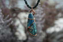 Load image into Gallery viewer, Shattukite Copper Wire-Wrapped Necklace
