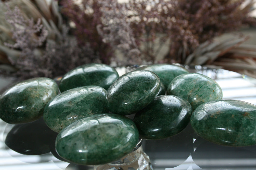 Polished Green Fuchsite Quartz Gallets