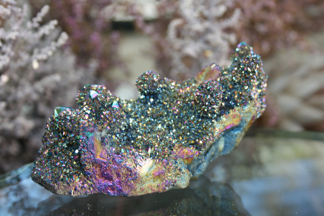 Natural Rainbow Aura Spirit Quartz Crystal Cluster