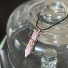 Load image into Gallery viewer, Lepidolite Copper Wire-Wrapped Necklace
